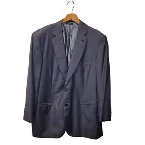 Brioni Mens Gray Wool Colosse Double Vented Blazer Suit Jacket Size 44R Classic